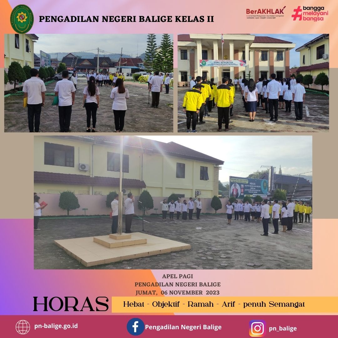 APEL PAGI PN BALIGE PADA HARI SENIN 06 NOVEMBER 2023 APEL PAGI PN BALIGE PADA HARI SENIN 06 NOVEMBER 2023